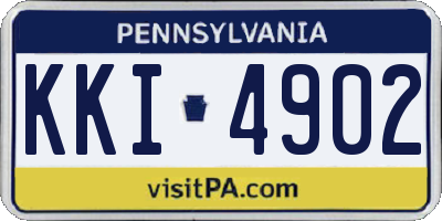 PA license plate KKI4902