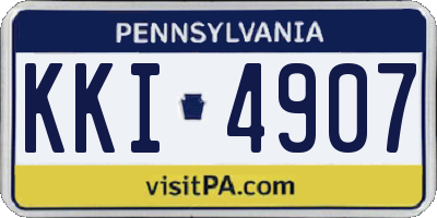PA license plate KKI4907