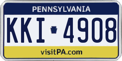 PA license plate KKI4908
