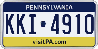 PA license plate KKI4910
