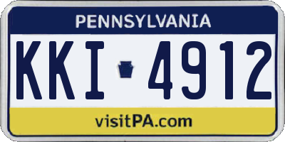 PA license plate KKI4912