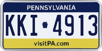 PA license plate KKI4913