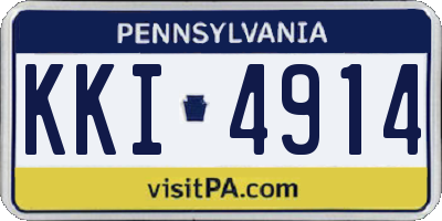 PA license plate KKI4914