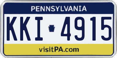 PA license plate KKI4915
