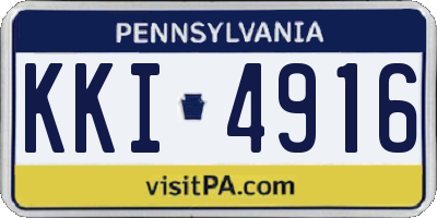 PA license plate KKI4916