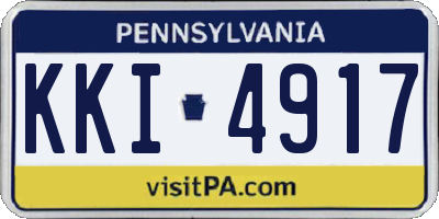 PA license plate KKI4917