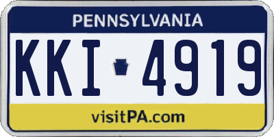 PA license plate KKI4919