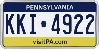PA license plate KKI4922