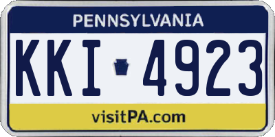 PA license plate KKI4923