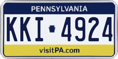 PA license plate KKI4924