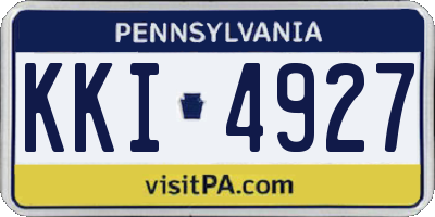 PA license plate KKI4927