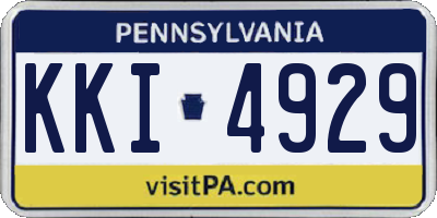 PA license plate KKI4929