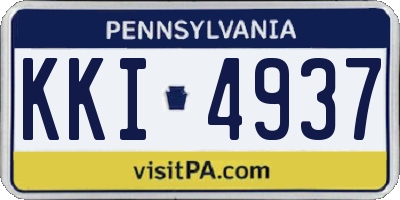PA license plate KKI4937