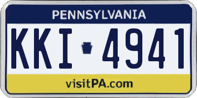 PA license plate KKI4941