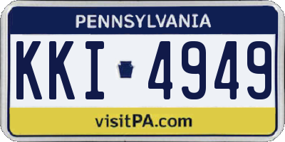 PA license plate KKI4949