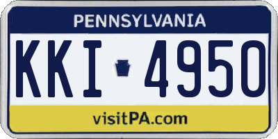 PA license plate KKI4950
