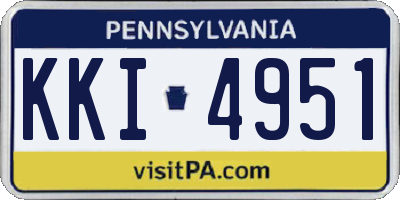 PA license plate KKI4951