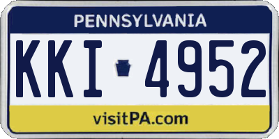 PA license plate KKI4952
