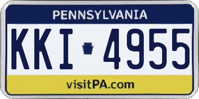 PA license plate KKI4955