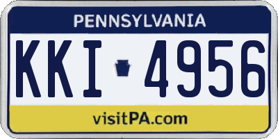PA license plate KKI4956
