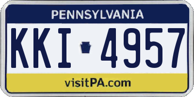 PA license plate KKI4957