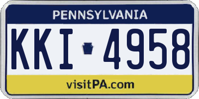 PA license plate KKI4958