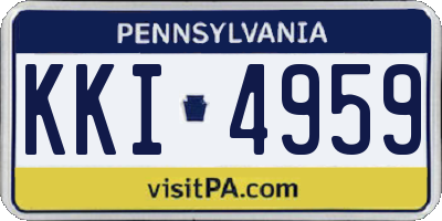 PA license plate KKI4959