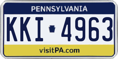 PA license plate KKI4963