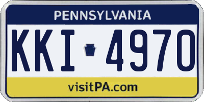 PA license plate KKI4970