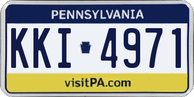 PA license plate KKI4971
