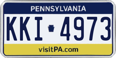 PA license plate KKI4973