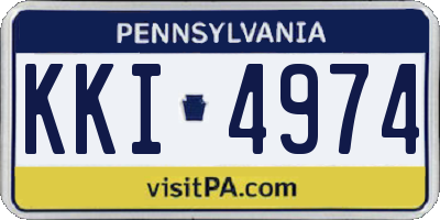 PA license plate KKI4974