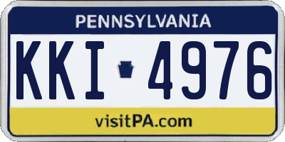 PA license plate KKI4976