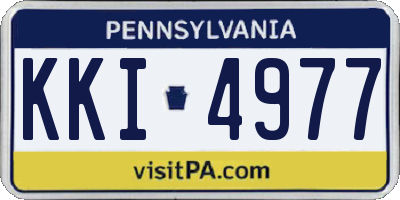 PA license plate KKI4977