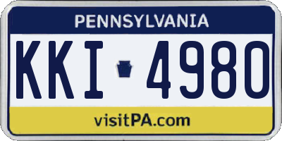 PA license plate KKI4980