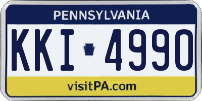 PA license plate KKI4990
