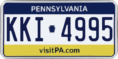 PA license plate KKI4995