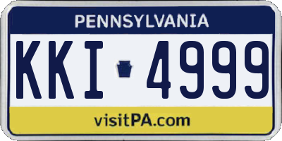 PA license plate KKI4999