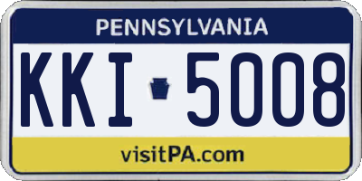 PA license plate KKI5008