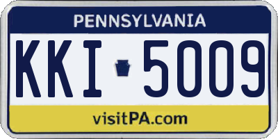 PA license plate KKI5009