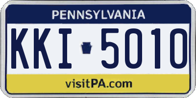 PA license plate KKI5010