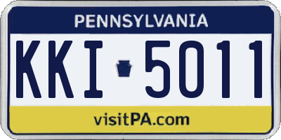 PA license plate KKI5011