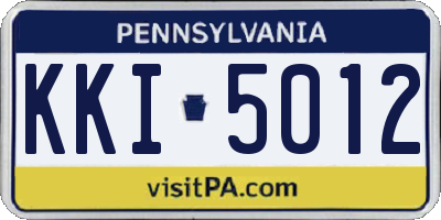PA license plate KKI5012