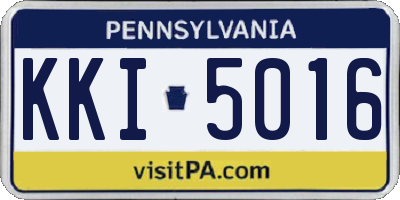PA license plate KKI5016