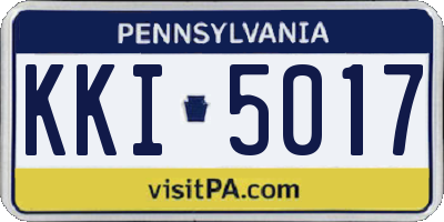 PA license plate KKI5017
