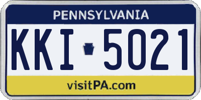PA license plate KKI5021