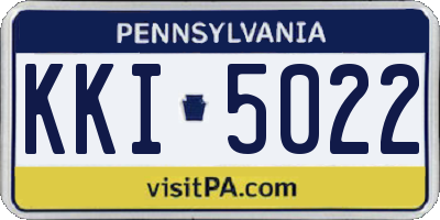 PA license plate KKI5022
