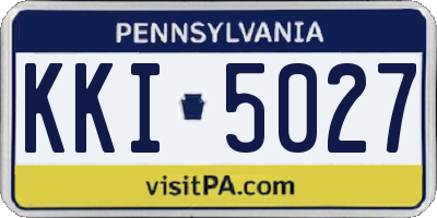 PA license plate KKI5027