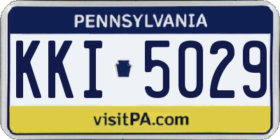 PA license plate KKI5029