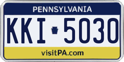 PA license plate KKI5030